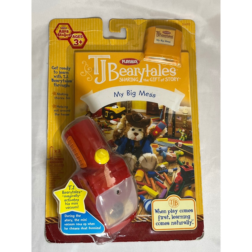 Playskool TJ Bearytales My Big Mess Cartridge and Vacuum Accessory 51693 New